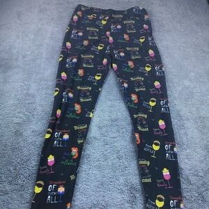 Kids Black Graphic Print Leggings